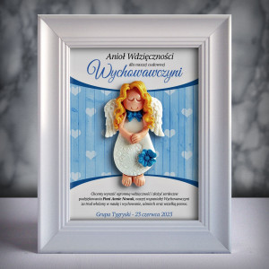 Aniołek w ramce 3D dla wychowawczyni (cd-dz03-sk1)