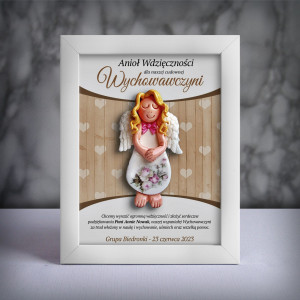 Aniołek w ramce dla wychowawczyni (cd-decu-dz01-sk1)