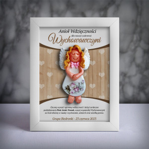 Aniołek w ramce dla wychowawczyni (cd-decu-dz01-sk2)
