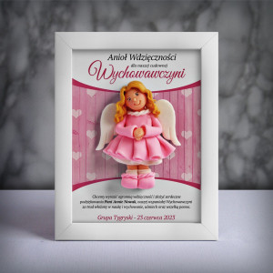 Aniołek w ramce dla wychowawczyni (fs-dz01-sk1)