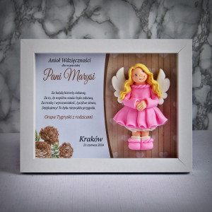 Aniołek w ramce dla wychowawczyni (fs-dz01-sk2-tzł)