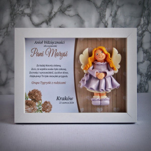 Aniołek w ramce dla wychowawczyni (fs-dz02-sk2-tzł)