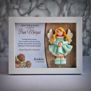 Aniołek w ramce dla wychowawczyni (fs-dz05-sk2-tzł)