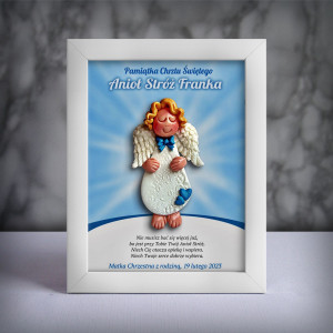 Aniołek w ramce - Pamiątka Chrztu (cd-ch01-sk1)