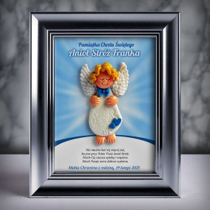 Aniołek w ramce - Pamiątka Chrztu (s3d-cd-ch01-sk2)