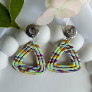 "Ariana I" - kolczyki z gliny polimerowej.