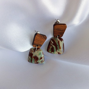 "Aura II" - kolczyki z gliny polimerowej.