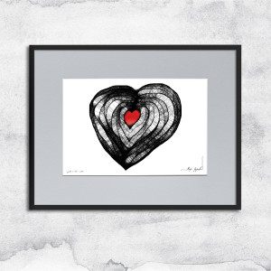 Autorska grafika nr 123 - serce