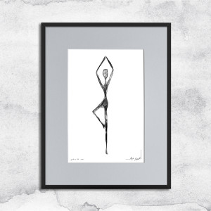 Autorska grafika nr 146 - joga