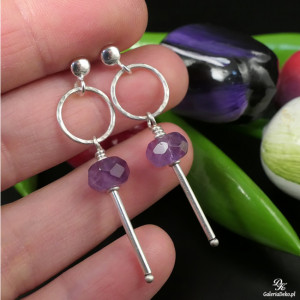 Awangardowy Ametyst – kolczyki