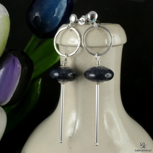 Awangardowy Lapis lazuli – kolczyki