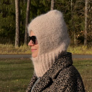 Balaclava z wełny alpaki kaptur wełniany