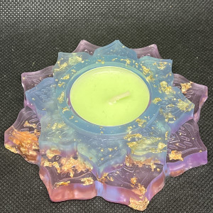 Barbie vibe świecznik z żywicy epoksydowej