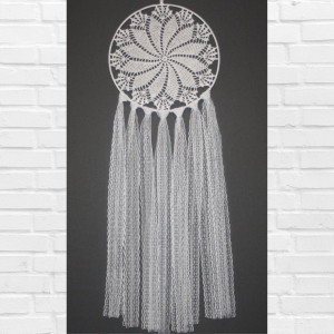 Biały koronkowy łapacz snów MK253