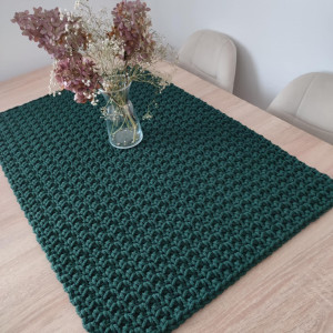 Bieżnik prostokątny szydełkowy ze sznurka 50cmx80cm