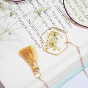 Biżuteryjna zakładka do książki  - dziki kwiat
