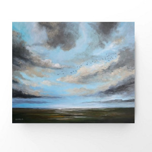 Błękitne popołudnie -obraz akrylowy formatu 50 x60 cm