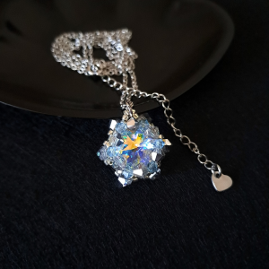 Błękitny Naszyjnik "Crystal Vitrail"