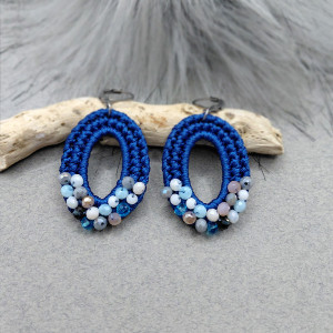 „BLUEBELLE” kolczyki szydełkowe