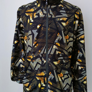 Bluza męska rozpinana ze stójką geometria