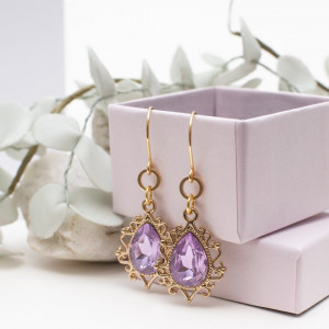 Błyszczące i eleganckie kolczyki Arrabiana Purple