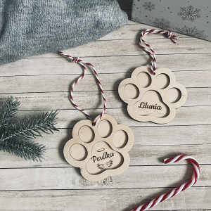 Bombka łapka kot/pies