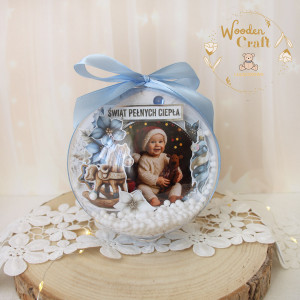 Bombka ze zdjęciem dziecka Boże Narodzenie 4 GOTOWA