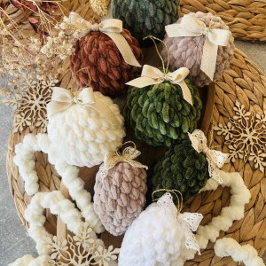 Bombki na szydełku zestaw