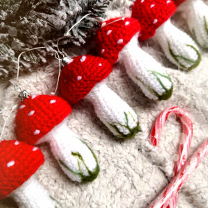 bombki nietłukące muchomorki grzybki ozdoby na choinkę