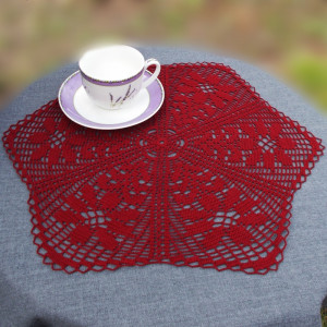 Bordowa serweta 42cm