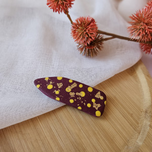 Bordowa spinka jesienna w plamki