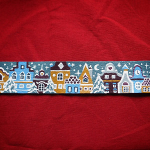 bransoleta skórzana ręcznie malowana KAMIENICE