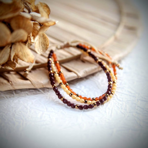 Bransoletka 3 w 1 - karmel i czekolada