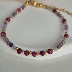 Bransoletka Ametyst i Rubin