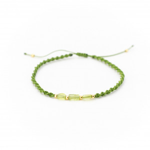Bransoletka amulet z oliwinem - bogactwo