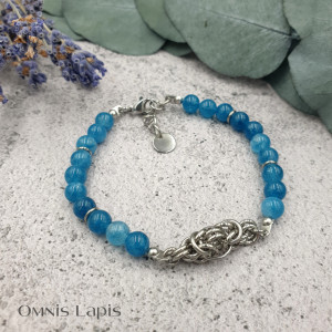 Bransoletka chainmaille - jadeit 3