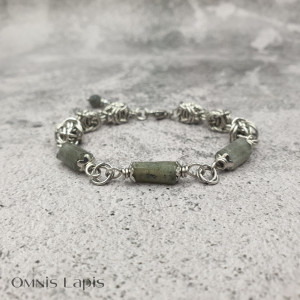 Bransoletka chainmaille - labradoryt