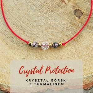 Bransoletka Crystal Protection (red) złota