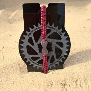 Bransoletka dla rowerzysty - bordowo beżowa