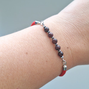 Bransoletka granat regulowana