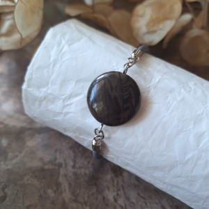 Bransoletka kamień czekoladowy regulowana