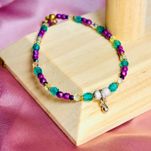 BRANSOLETKA KOLOROWA Z ZAWIESZKĄ