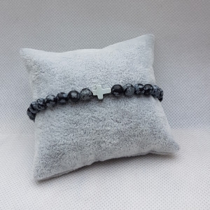 Bransoletka Obsydian Cross