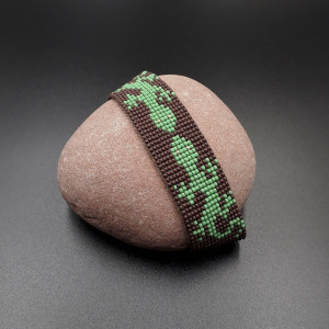 bransoletka tkana - jaszczurki #479