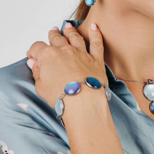 Bransoletka w perłowych kolorach zimy e32/m31