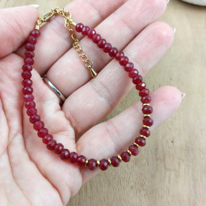 Bransoletka z kamieni - granat 2