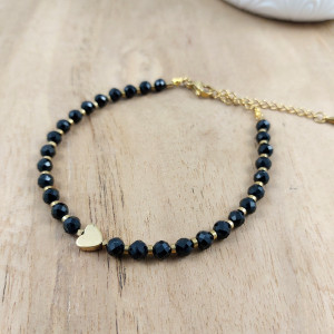 Bransoletka z kamieni - turmalin czarny 2