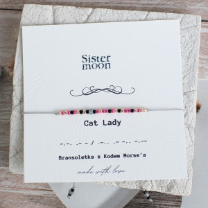 Bransoletka z kodem Morse'a Cat Lady