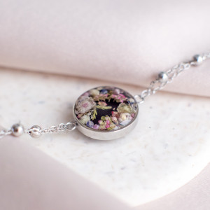 Bransoletka z kompozycją kwiatową 010