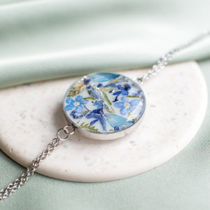 Bransoletka z kompozycją kwiatową 08